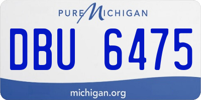 MI license plate DBU6475