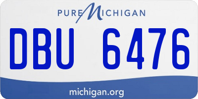 MI license plate DBU6476