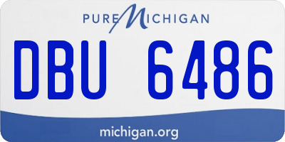 MI license plate DBU6486