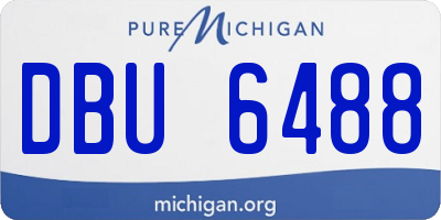 MI license plate DBU6488