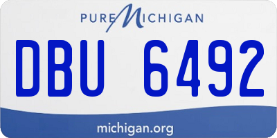 MI license plate DBU6492