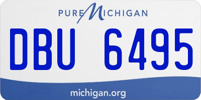 MI license plate DBU6495