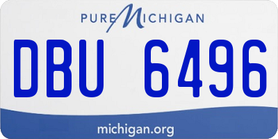 MI license plate DBU6496