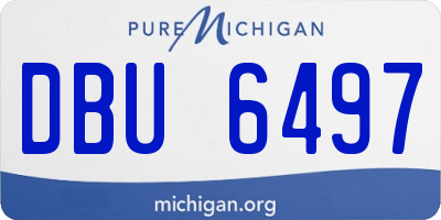 MI license plate DBU6497