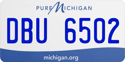 MI license plate DBU6502