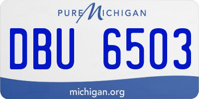 MI license plate DBU6503