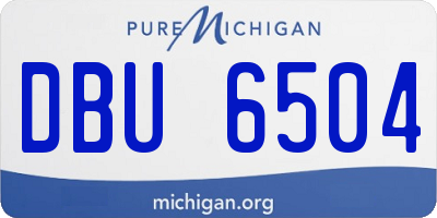 MI license plate DBU6504