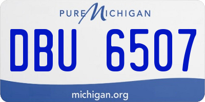 MI license plate DBU6507