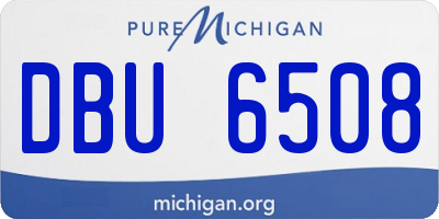 MI license plate DBU6508