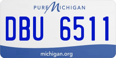MI license plate DBU6511