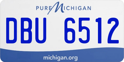 MI license plate DBU6512