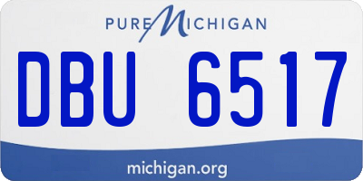 MI license plate DBU6517