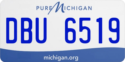 MI license plate DBU6519