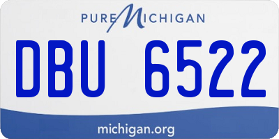 MI license plate DBU6522