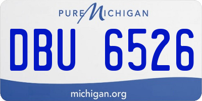 MI license plate DBU6526