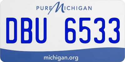 MI license plate DBU6533