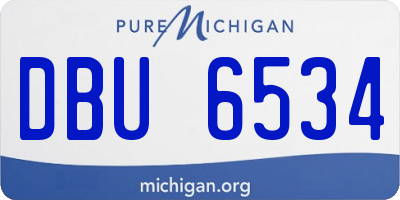 MI license plate DBU6534