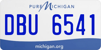 MI license plate DBU6541