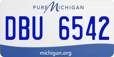 MI license plate DBU6542
