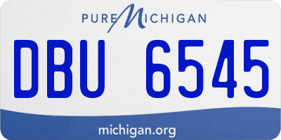 MI license plate DBU6545