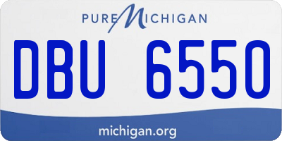 MI license plate DBU6550