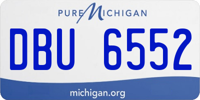 MI license plate DBU6552
