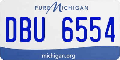 MI license plate DBU6554