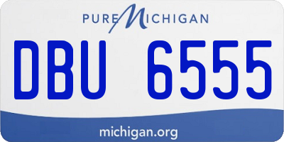 MI license plate DBU6555