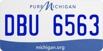 MI license plate DBU6563