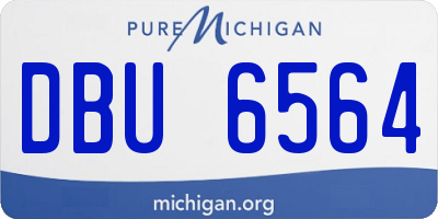MI license plate DBU6564