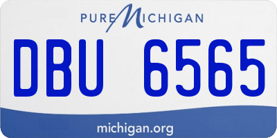 MI license plate DBU6565