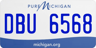 MI license plate DBU6568