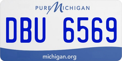 MI license plate DBU6569