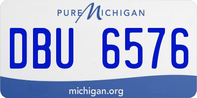 MI license plate DBU6576