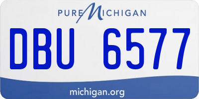 MI license plate DBU6577