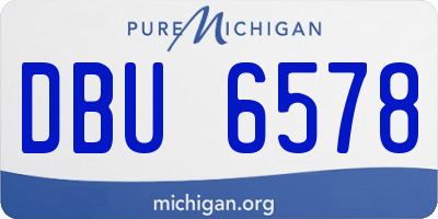 MI license plate DBU6578