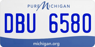 MI license plate DBU6580