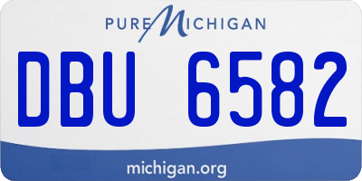 MI license plate DBU6582