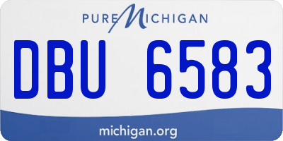 MI license plate DBU6583