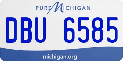 MI license plate DBU6585