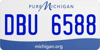 MI license plate DBU6588