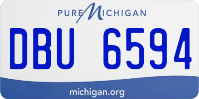 MI license plate DBU6594