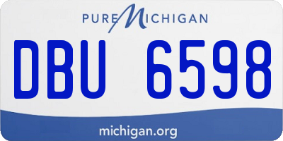 MI license plate DBU6598