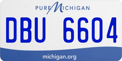 MI license plate DBU6604