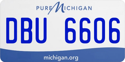 MI license plate DBU6606