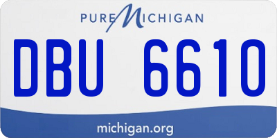 MI license plate DBU6610