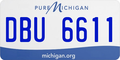 MI license plate DBU6611