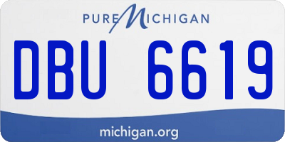 MI license plate DBU6619