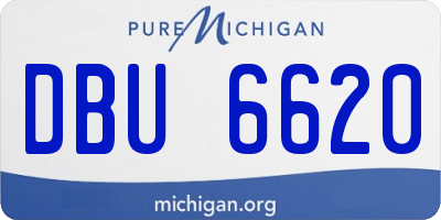 MI license plate DBU6620