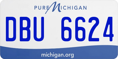 MI license plate DBU6624